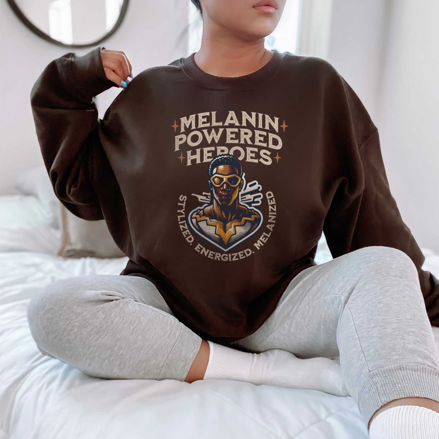 Melanin Powered Heroes Cosplayer Unisex sweatshirt