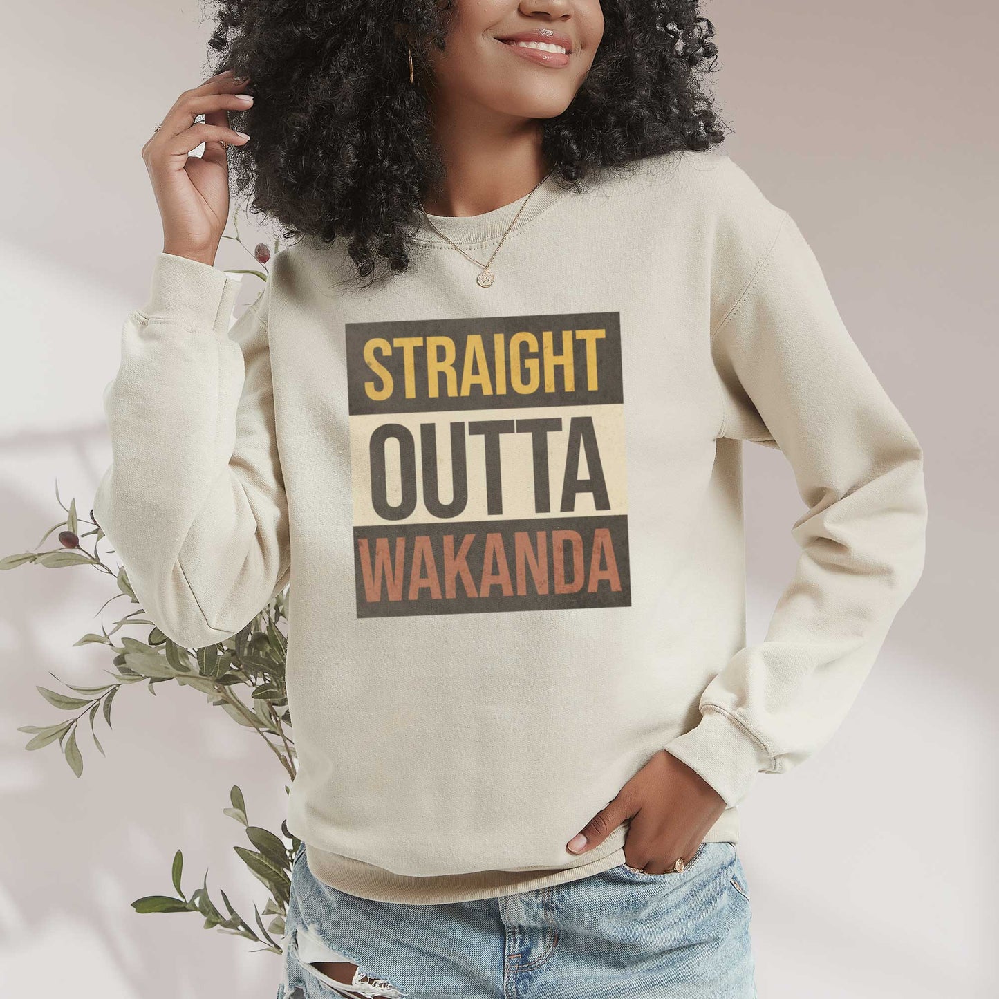 Straight Outta Wakanda unisex Cosplay Sweatshirt